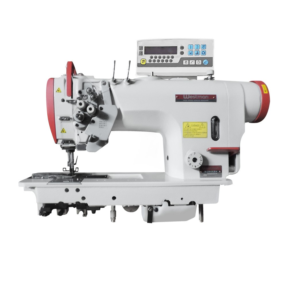 Máquina De Costura Pespontadeira 02 Agulhas Alternada Direct Drive Pesada W-2285Dc4/E