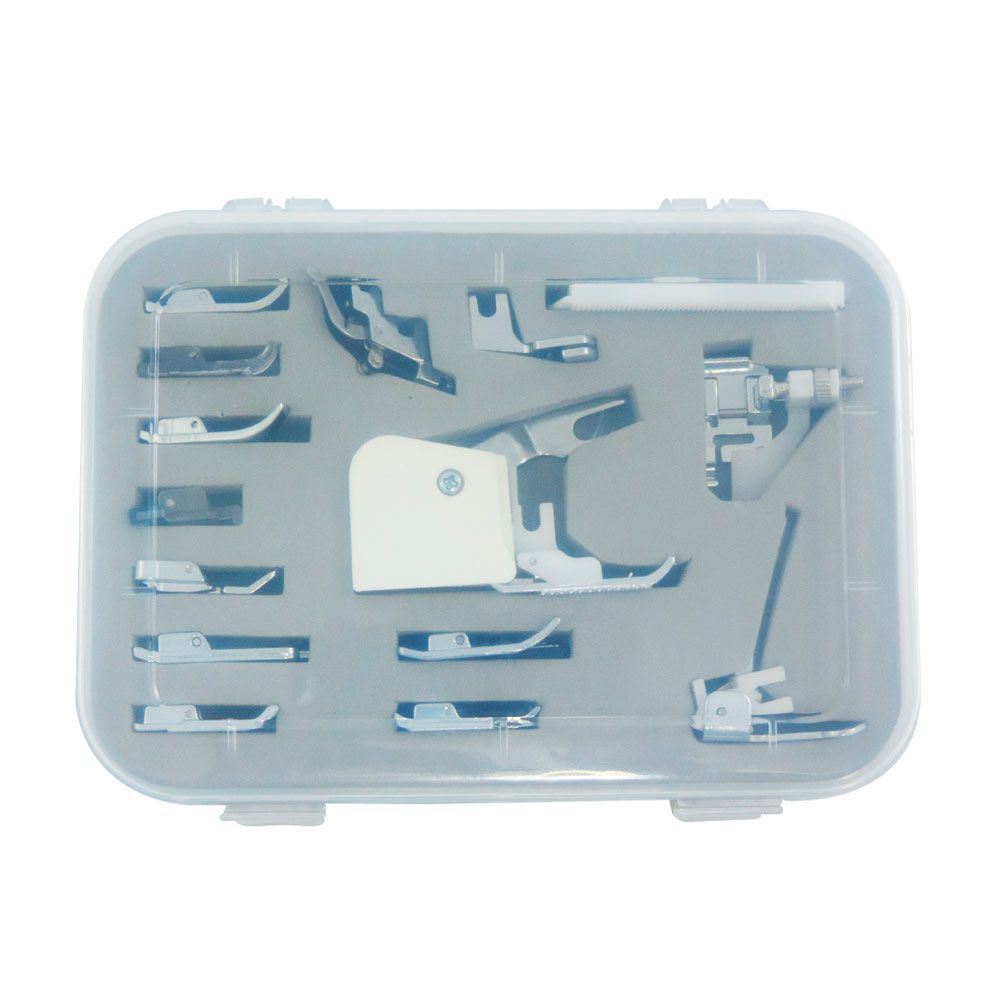 Kit De Pé Sapatas E Calcadores Para Zig Zag Zíper Franzidor 15 Peças - Imagem 2