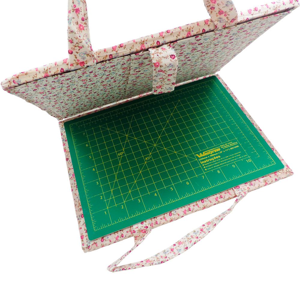 Bolsa Com Base De Corte Cortador Circular E Régua Patchwork - Imagem 2