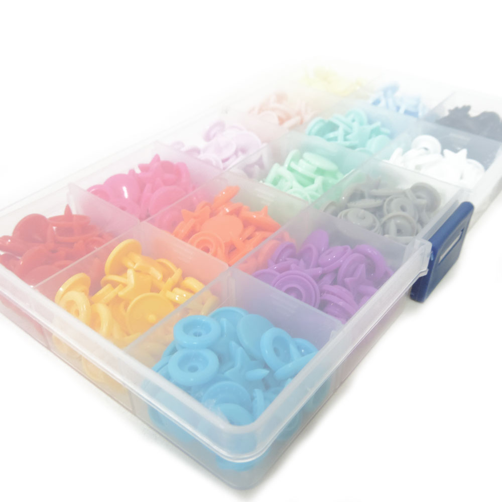 Kit De Botões De Pressão Estrela Coloridos Tic Tac Sortidos Box Com 150 Botões - Imagem 4