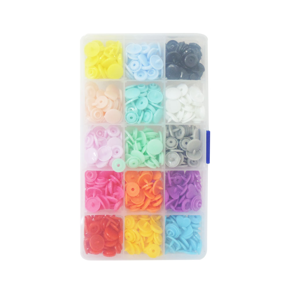Kit De Botões De Pressão Estrela Coloridos Tic Tac Sortidos Box Com 150 Botões - Imagem 3