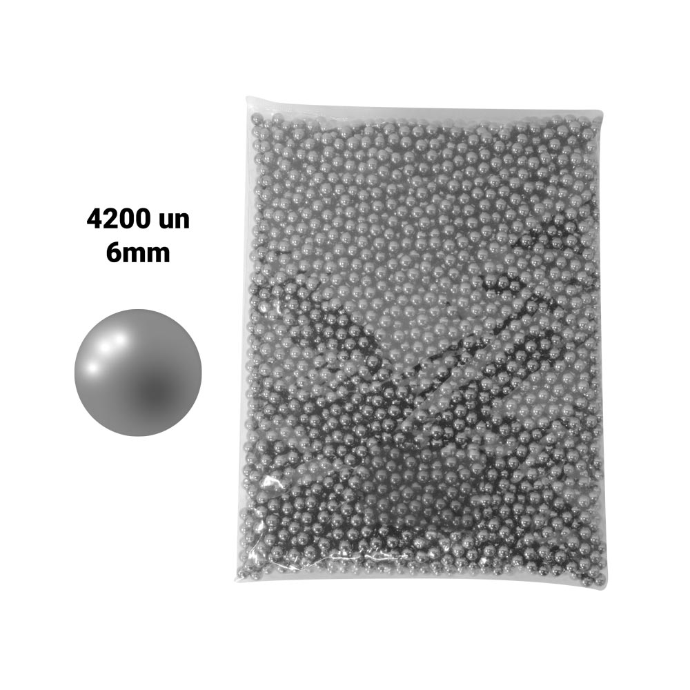Pacote 4200 Pérolas Inteiras Sem Rebite 6Mm Abs Cor Grafite 500G