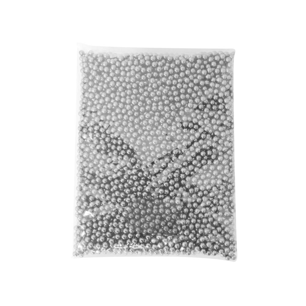 Pacote 4200 Pérolas Inteiras Com Rebite 6Mm Abs Cor Prata 500G - Imagem 2