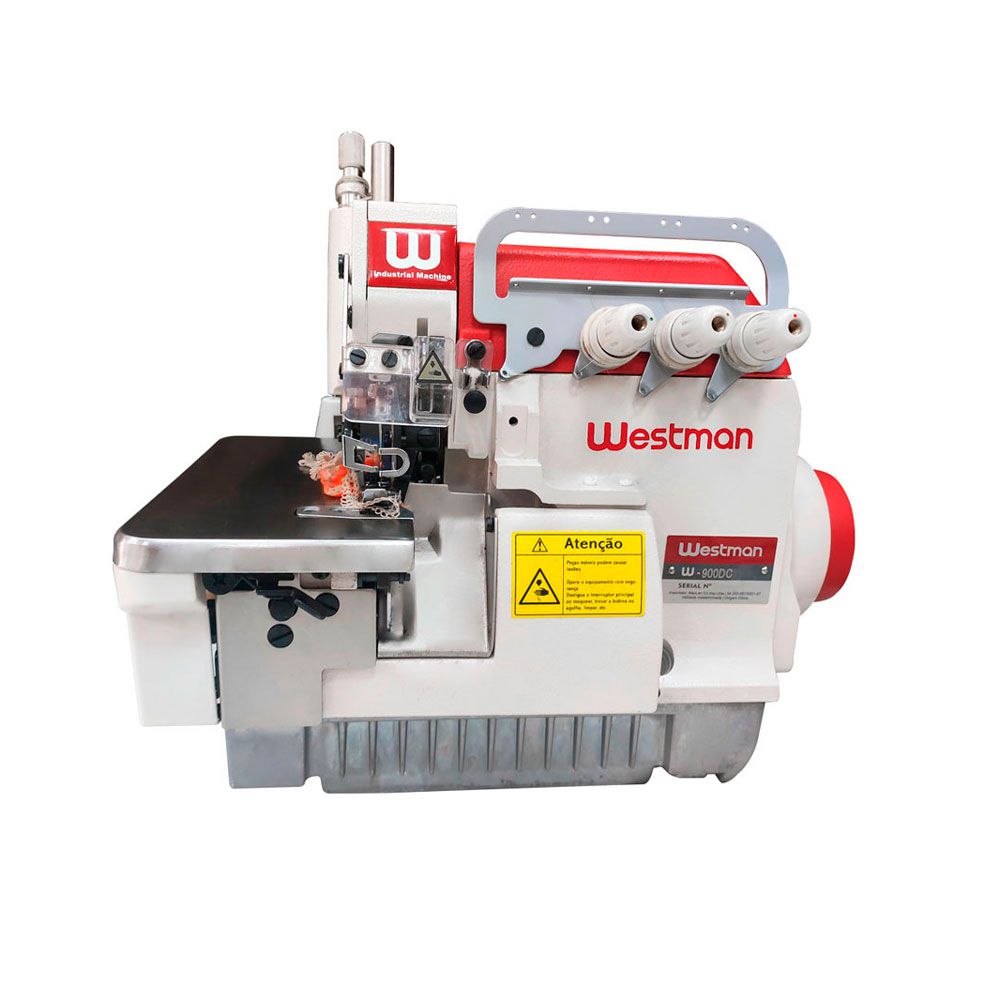 Máquina De Costura Interloque 2 Ag 5 Fios Direct Drive Semi Eletrônica W-900 Dc-5/B