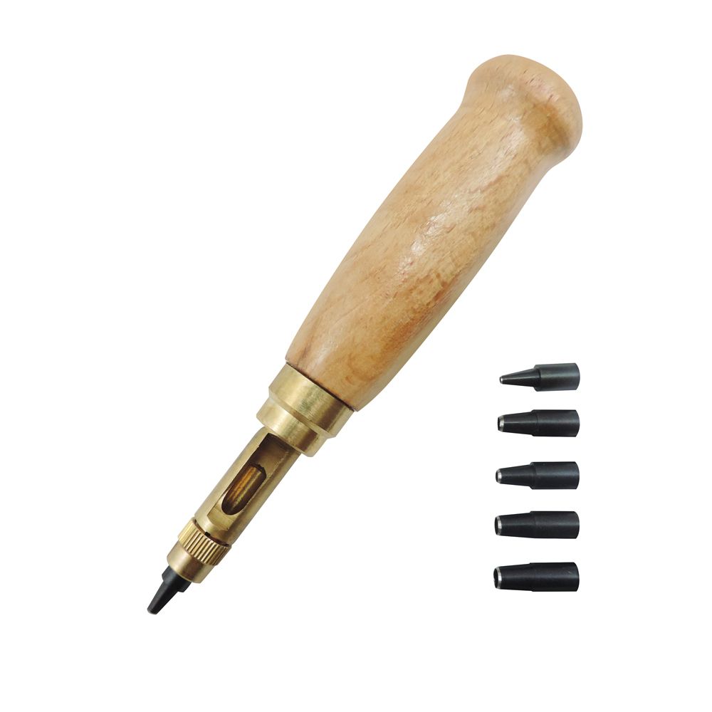 Vazador Furador Rotativo De Tecidos Papel Manual