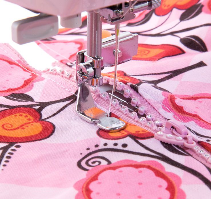 Calcador Doméstico Largo para Zíper com Regulagem