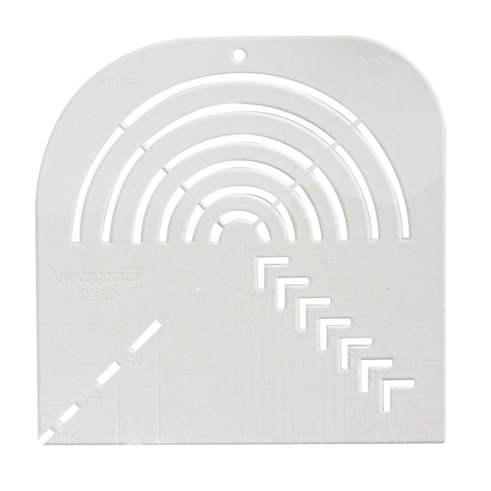 Régua Gabarito Curva E Canto Mitrado