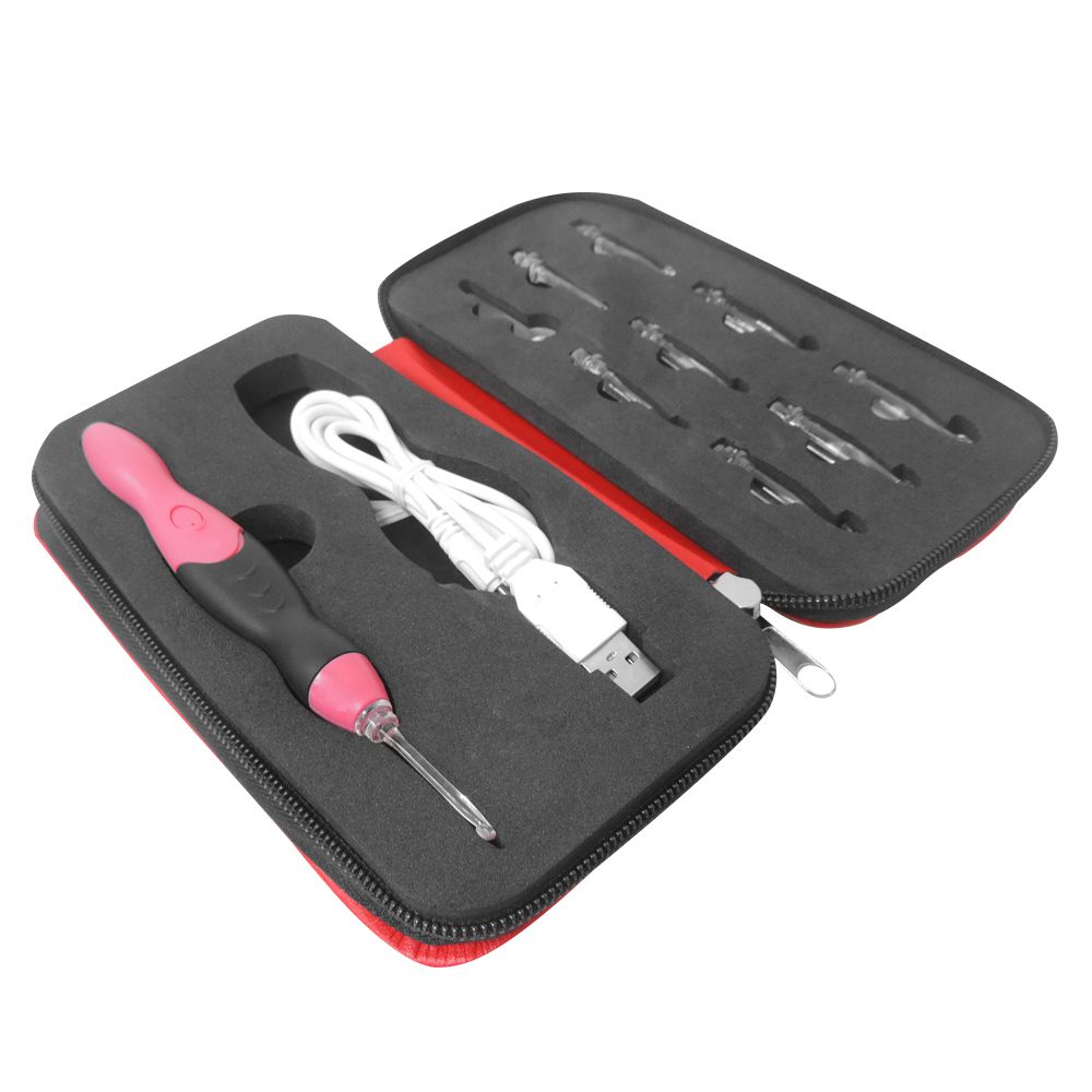 Agulha De Crochê Led Com 9 Pontas Com Estojo