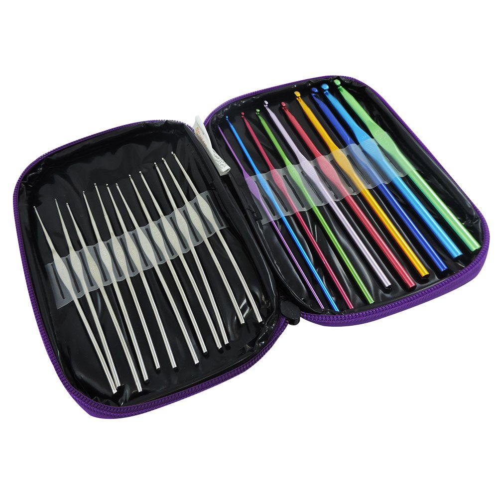 Estojo Com 22 Agulhas De Crochê