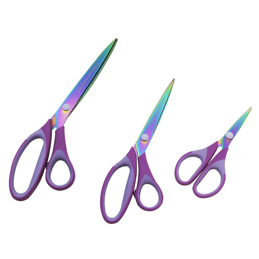 Conjunto De Tesoura Titanium Com Cabo Soft (3 Unidades)