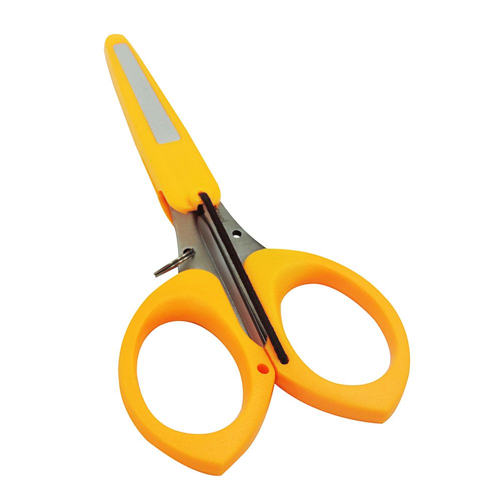 Tesoura Micro Serrilhada Para Bordado Com Afiador - Imagem 3