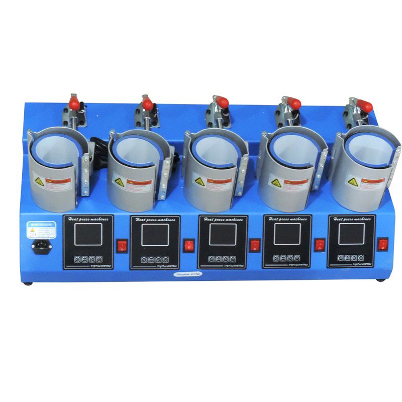 Prensa Manual Hot Stamping Para 5 Caneca 11 X 23,5 - Imagem 2