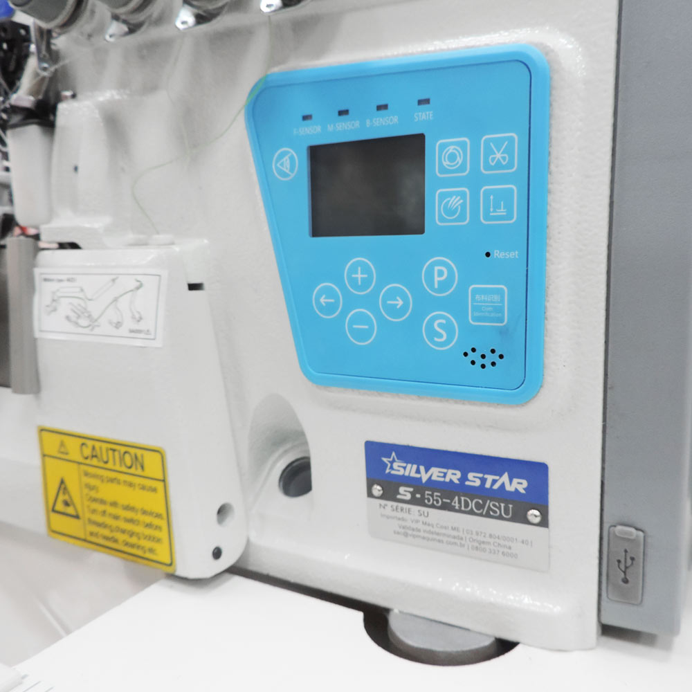 Máquina De Costura Overloque Ponto Cadeia 2 Ag 4 Fios Direct Drive 4 Funções S54-4Dc/Su Silverstar - Imagem 4