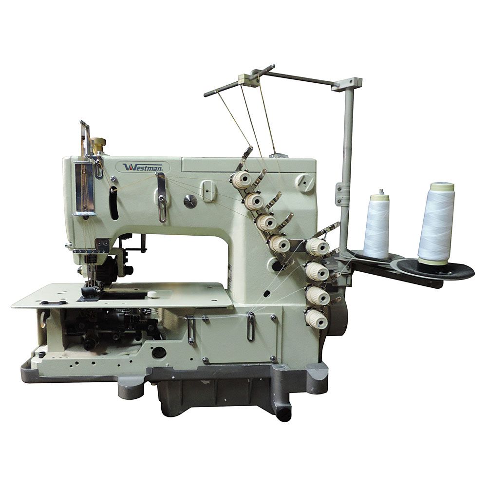 Máquina De Costura Fechadeira Plana 3 Agulhas Com Catraca W-4503 Ptf Fechar Lateral De Calças