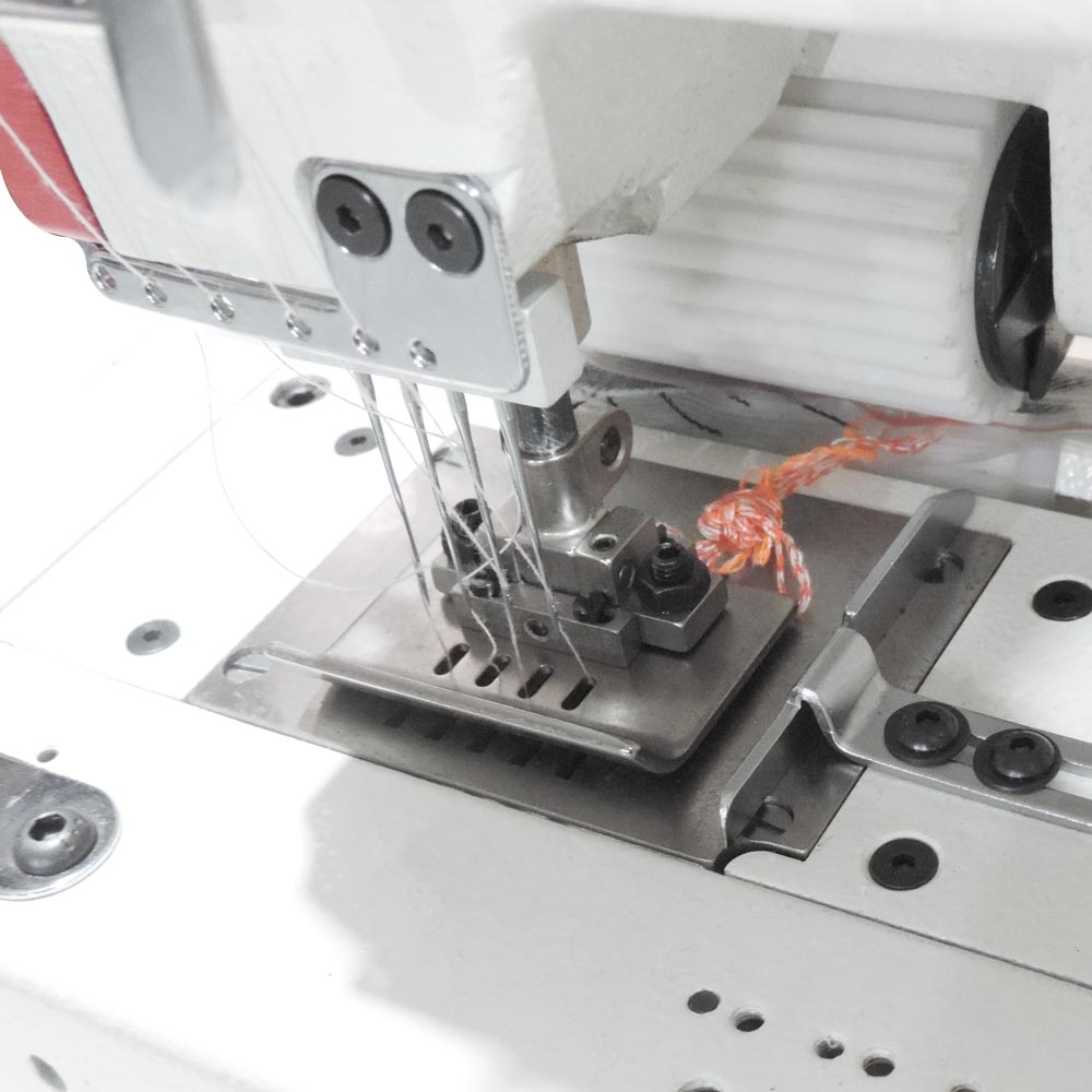 Máquina De Costura Industrial Elástiqueira Base Cilindrica 04 Agulhas 8 Fios Direct Drive W-4404P-Fxdc - Imagem 2