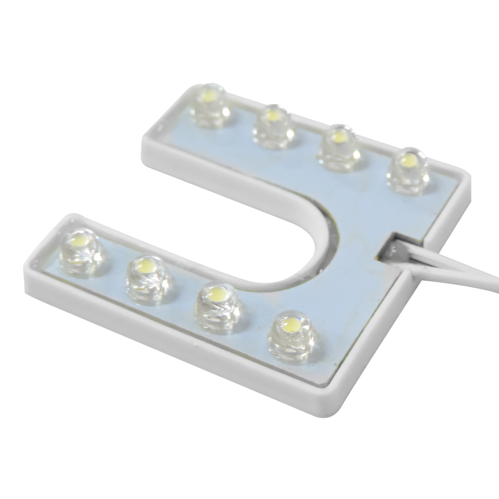 Luminária Formato De U Com 8 Leds Para Maquina Industrial