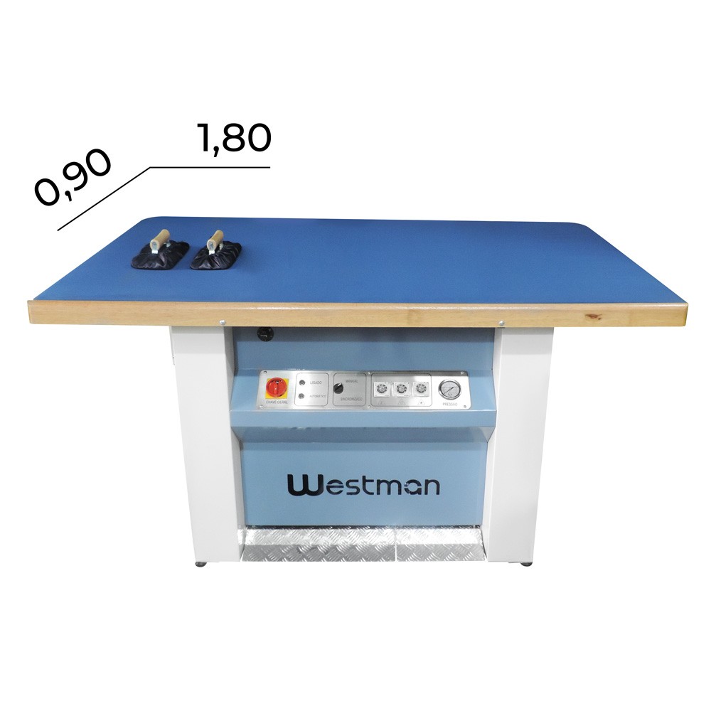 Mesa Para Passadoria Retangular Vaporizante Com Caldeira De 20 Litros 1,80 X 90 - Imagem 2