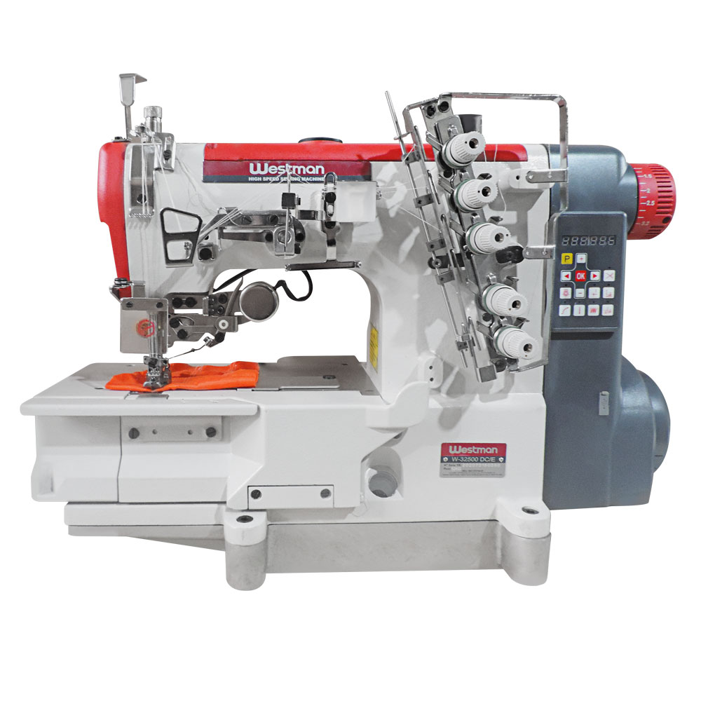 Galoneira Plana Direct Drive 3 Agulhas 5 Fios Base Fechada 3 Funções W-32500 Dc/E Westman