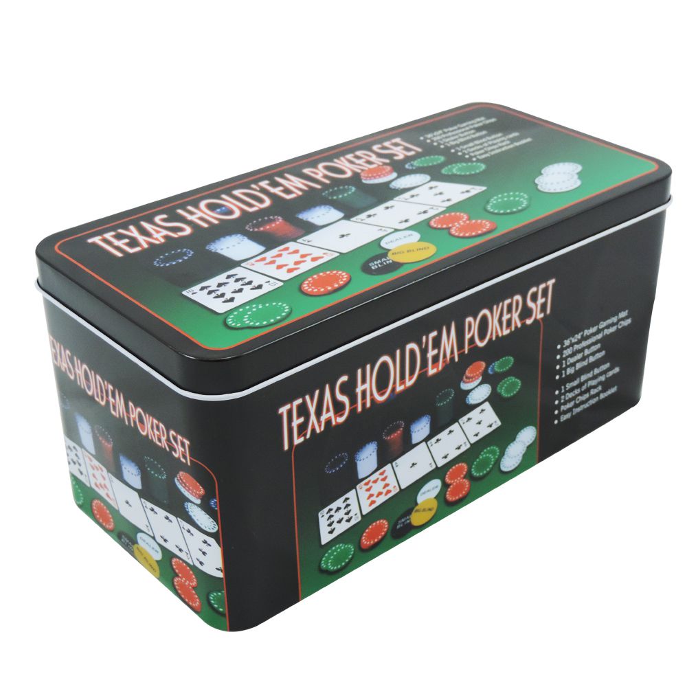 Kit De Poker Com 200 Fichas Texas Hold'Em - Imagem 2