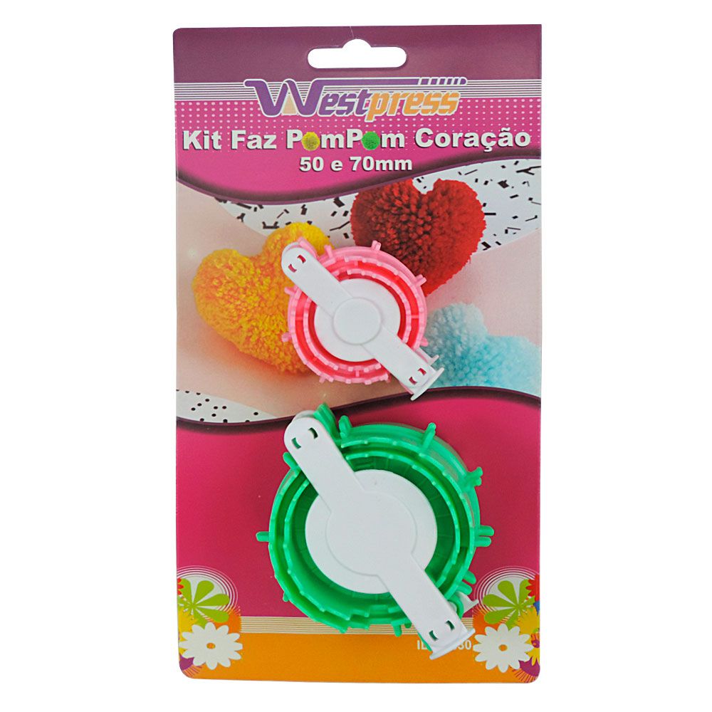 Kit Faz Pompom Coração