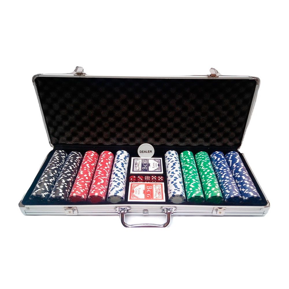 Maleta De Poker Com 500 Fichas Sem Numeração - Imagem 2