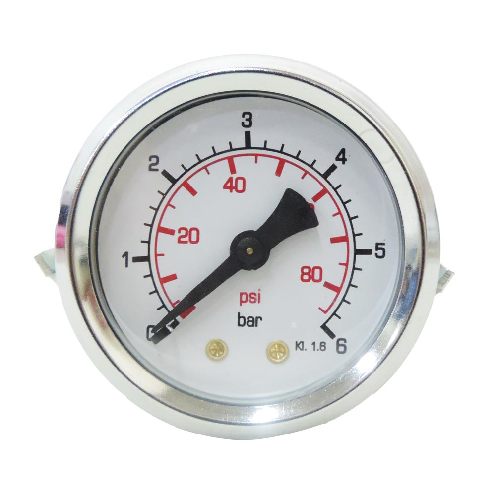 Manômetro De Pressão 0=Mm.50 0-6 Bar 1/4" Encaixe De Suporte - Imagem 3