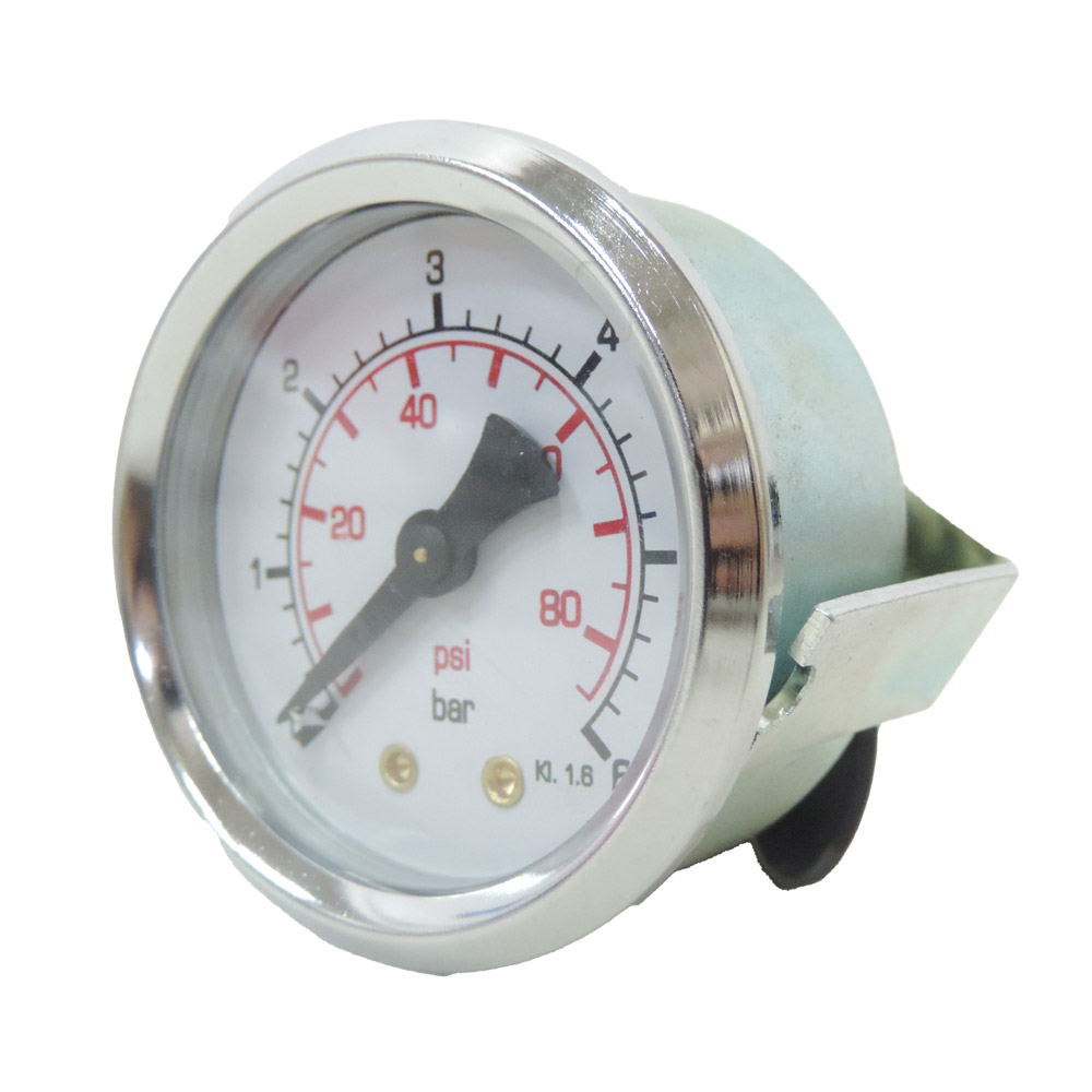 Manômetro De Pressão 0=Mm.50 0-6 Bar 1/4" Encaixe De Suporte - Imagem 2