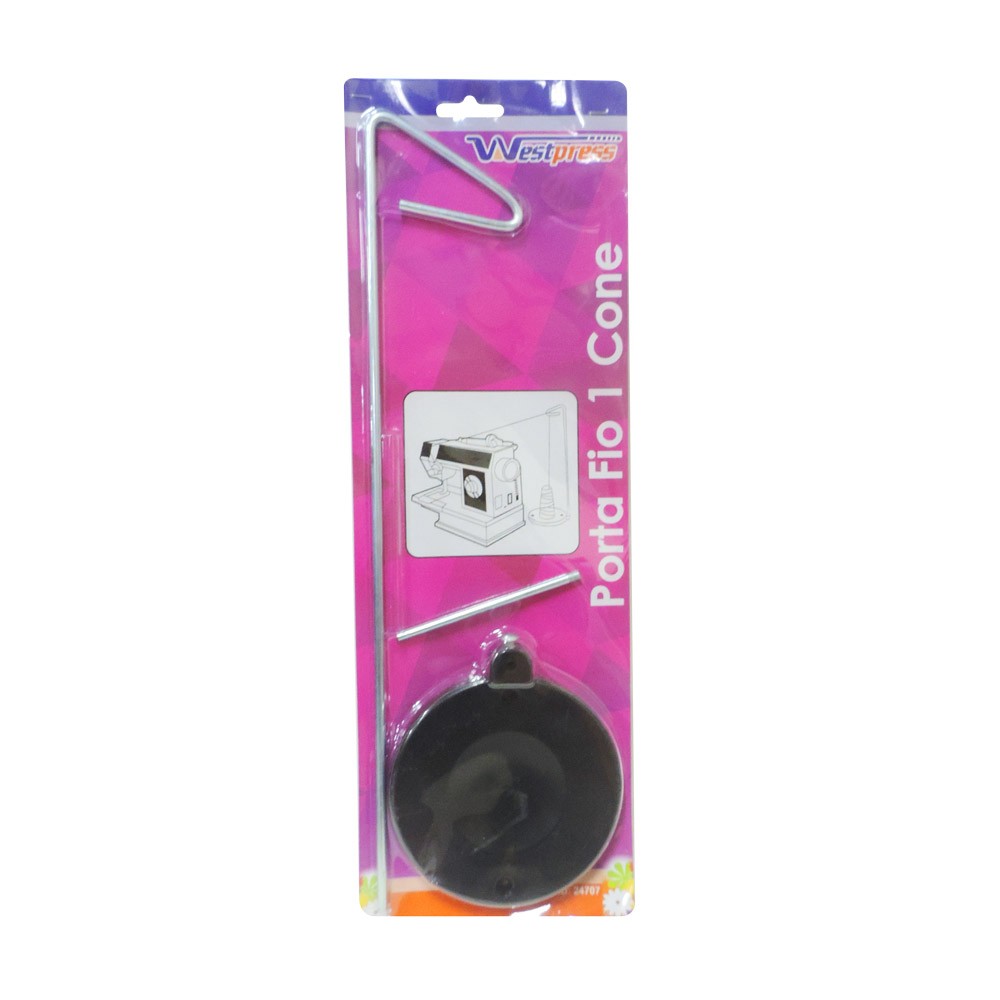 Porta Fio 1 Cone Suporte De Carretel Para Maquina De Costura - Imagem 2