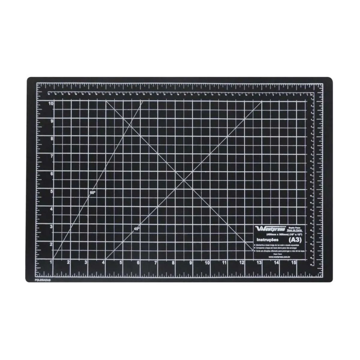 Base De Corte 90X60 Para Patchwork E Scrapbook Frente E Verso - Preta Westpress - Imagem 2