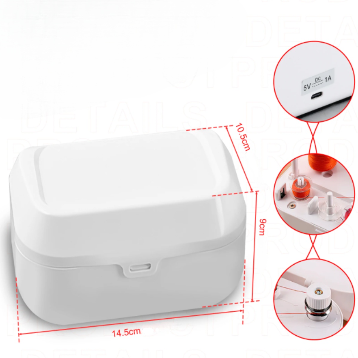 Enchedor Bobina Costura Elétrico Portátil Automático - Imagem 2